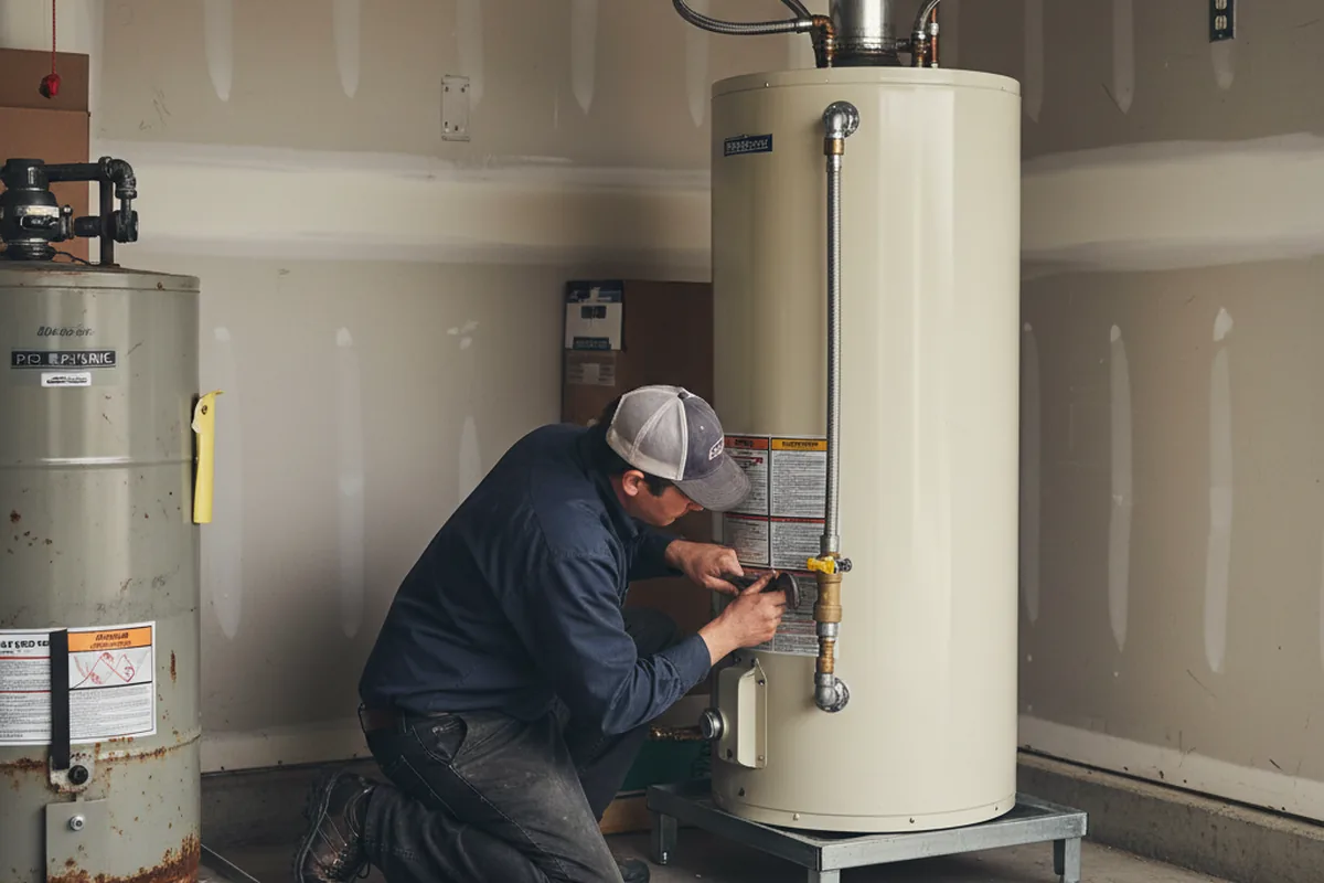 Water heater and shutoff valve replacement in Hurricane